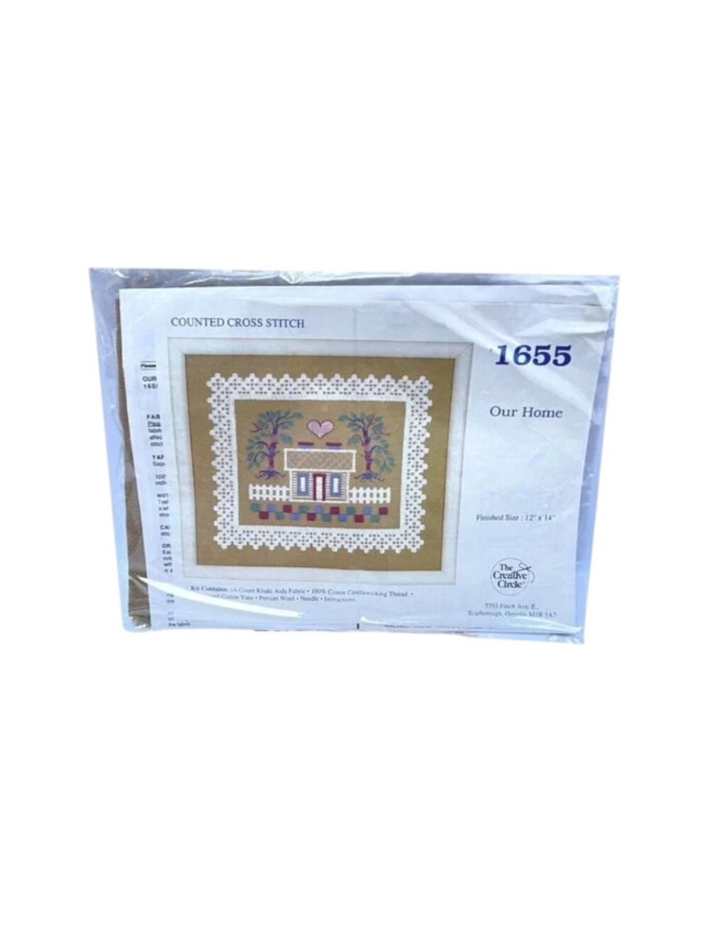 Creative Circle Our Home 1655 Counted Cross Stich Needlepoint Kit Vintage